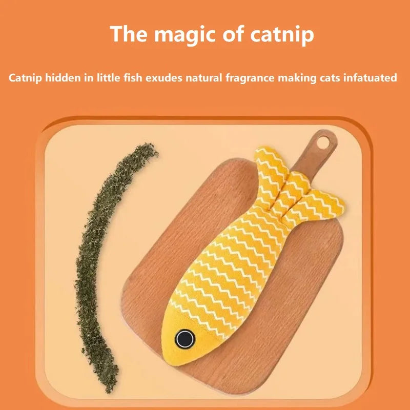 3-Pack Fish Catnip Kick Toys (Soft + Durable)