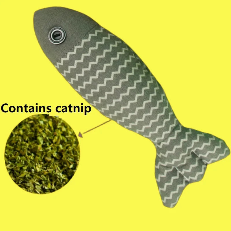 3-Pack Fish Catnip Kick Toys (Soft + Durable)